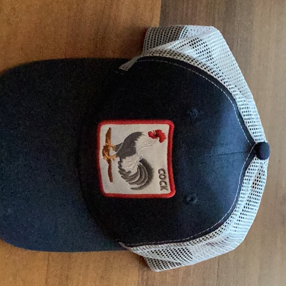 OS THREE IN brand hat. Navy blue with mesh. New/Excellent condition